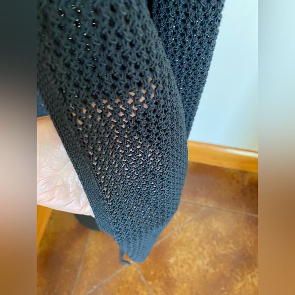 Athleta Open Weave Long Cardigan XS Black - Picture 5 of 9
